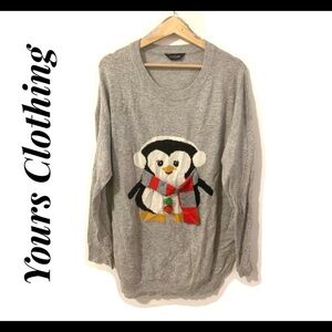 Womens Grey Christmas Sweater Plus Size